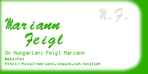 mariann feigl business card